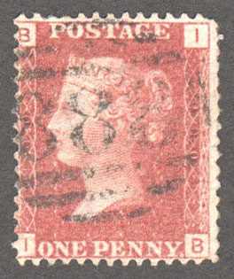 Great Britain Scott 33 Used Plate 100 - IB - Click Image to Close